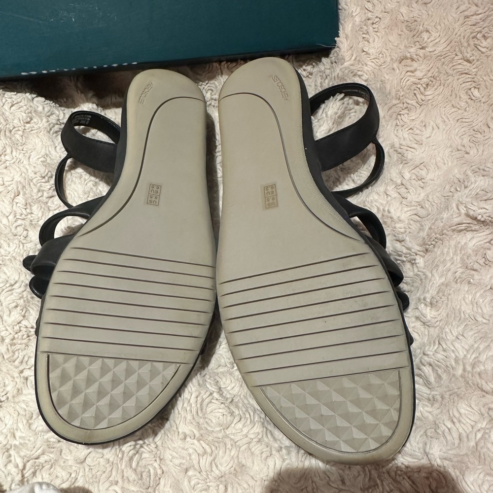 AEROSOLES size 8.5 Warsaw Black Comfort Bow Sandals NEW - Picture 7 of 16